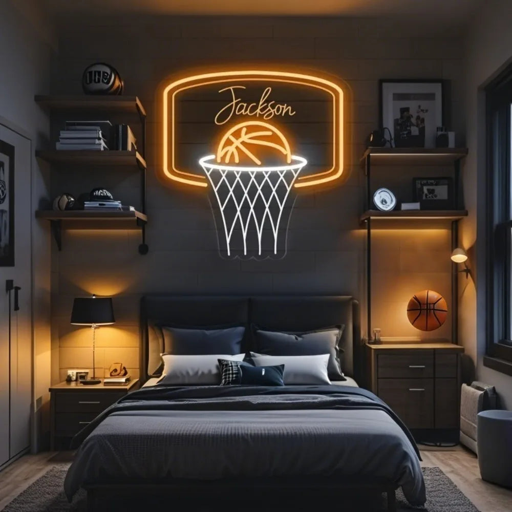 Basketball neon sign